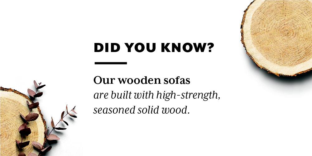 Raymond Wooden Sofa - Teak Finish (Lava)